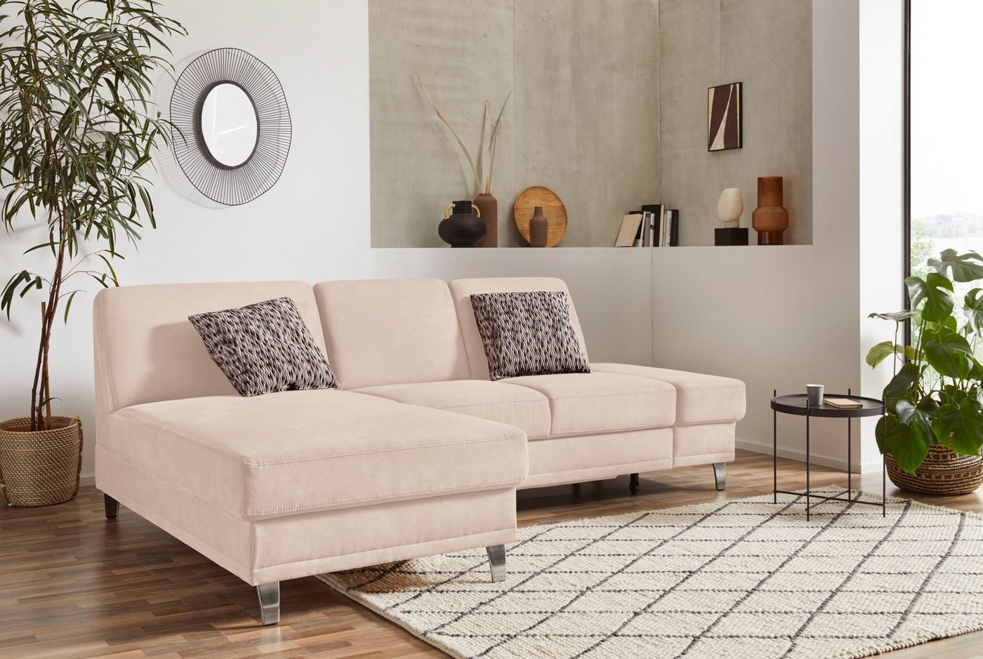 sit&more Ecksofa Clio, wahlweise mit Bettfunktion oder Vorziehsitz und Bettkasten, Federkern von sit&more