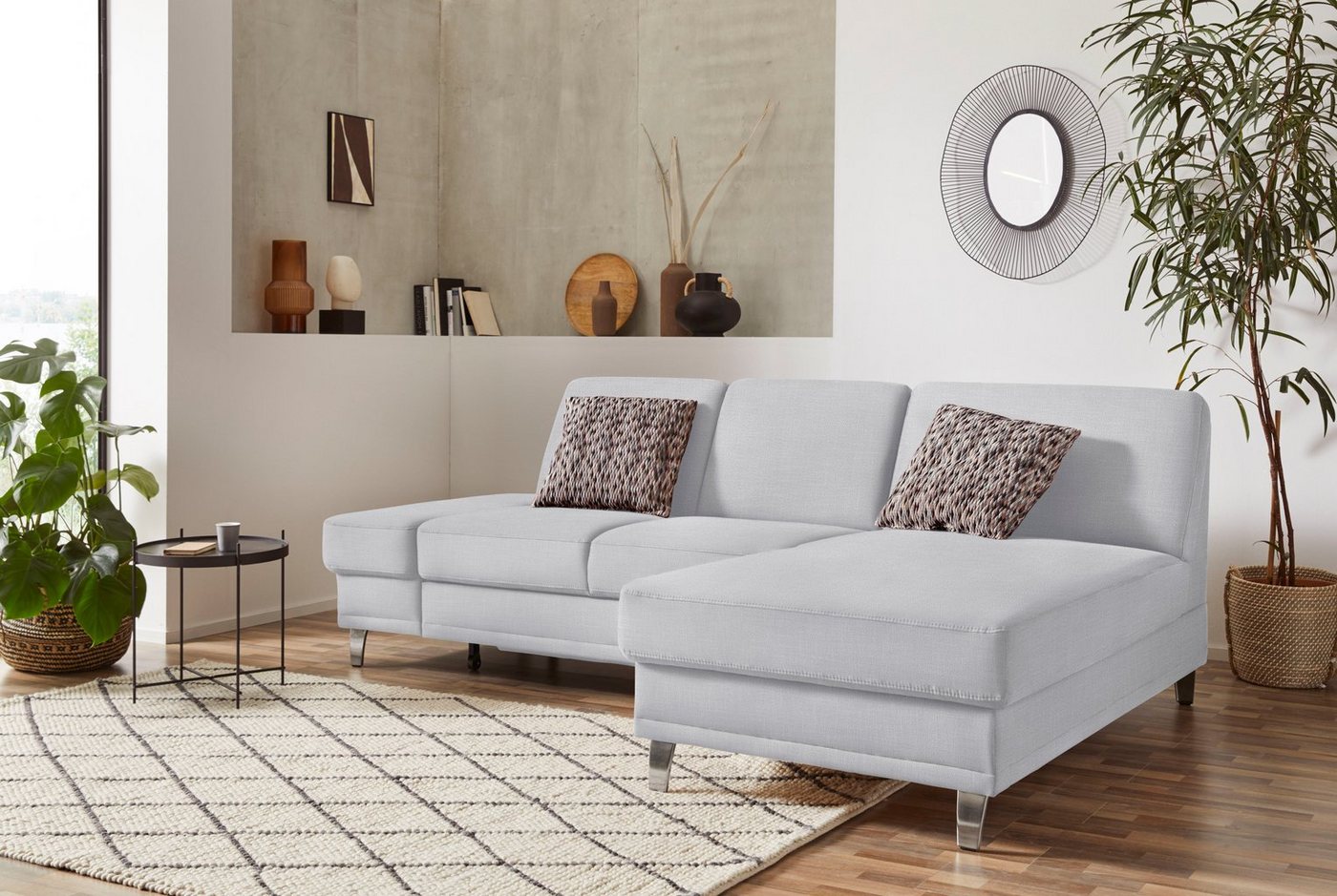 sit&more Ecksofa Clio, wahlweise mit Bettfunktion oder Vorziehsitz und Bettkasten, Federkern von sit&more