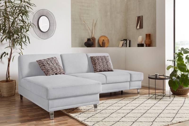 sit&more Ecksofa Clio L-Form, wahlweise mit Bettfunktion oder Vorziehsitz und Bettkasten, Federkern von sit&more