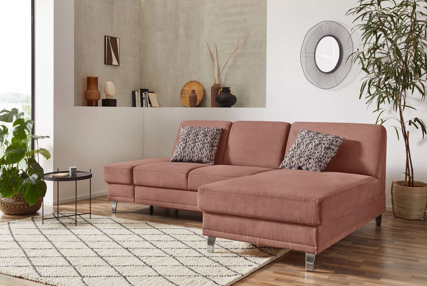 sit&more Ecksofa Clio L-Form, wahlweise mit Bettfunktion oder Vorziehsitz und Bettkasten, Federkern von sit&more