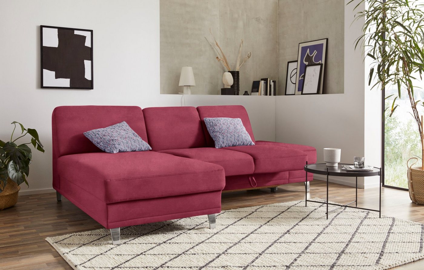 sit&more Ecksofa Clio, wahlweise mit Bettfunktion oder Vorziehsitz und Bettkasten, Federkern von sit&more