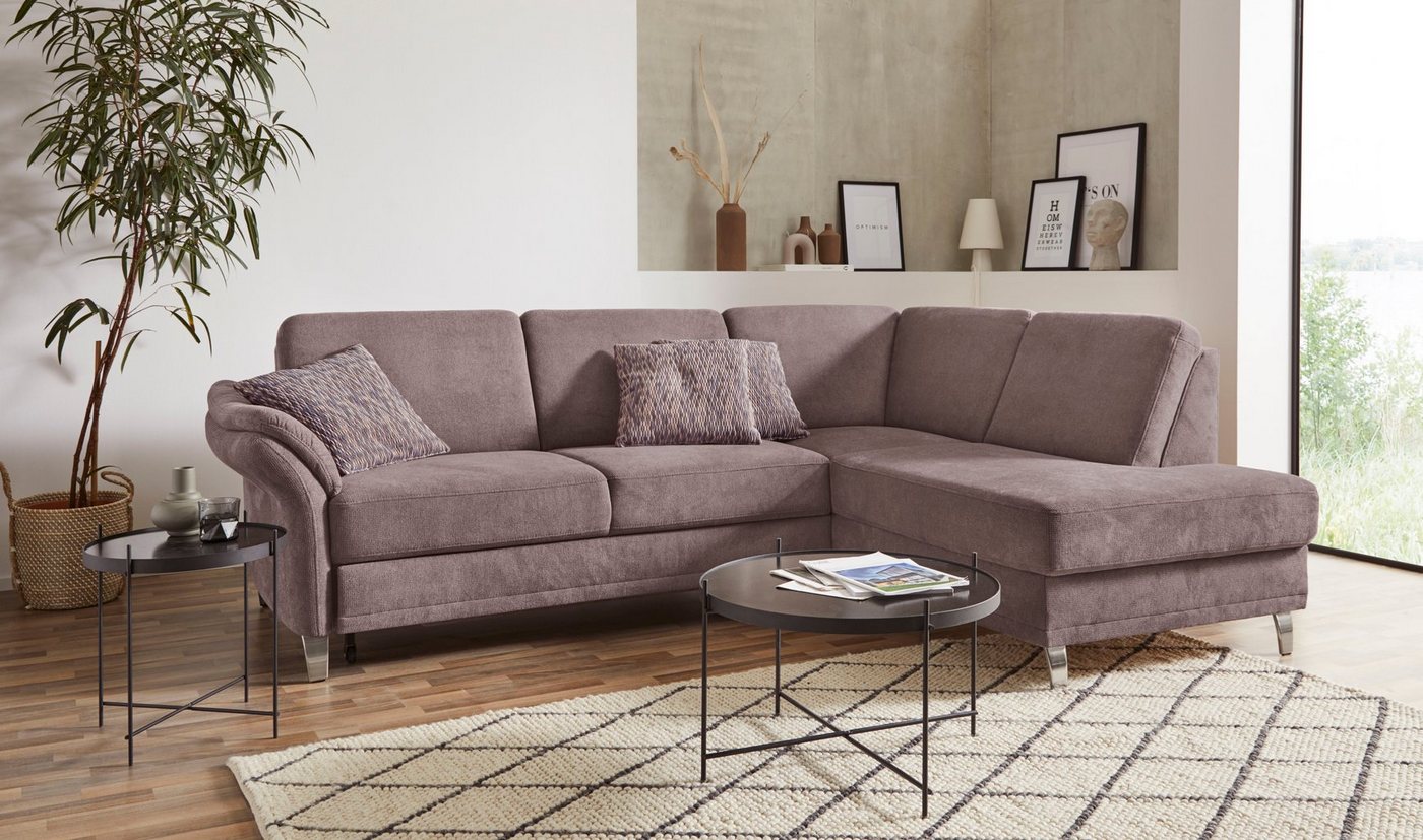 sit&more Ecksofa Clio L-Form, wahlweise mit Bettfunktion und Bettkasten, inklusive Federkern von sit&more