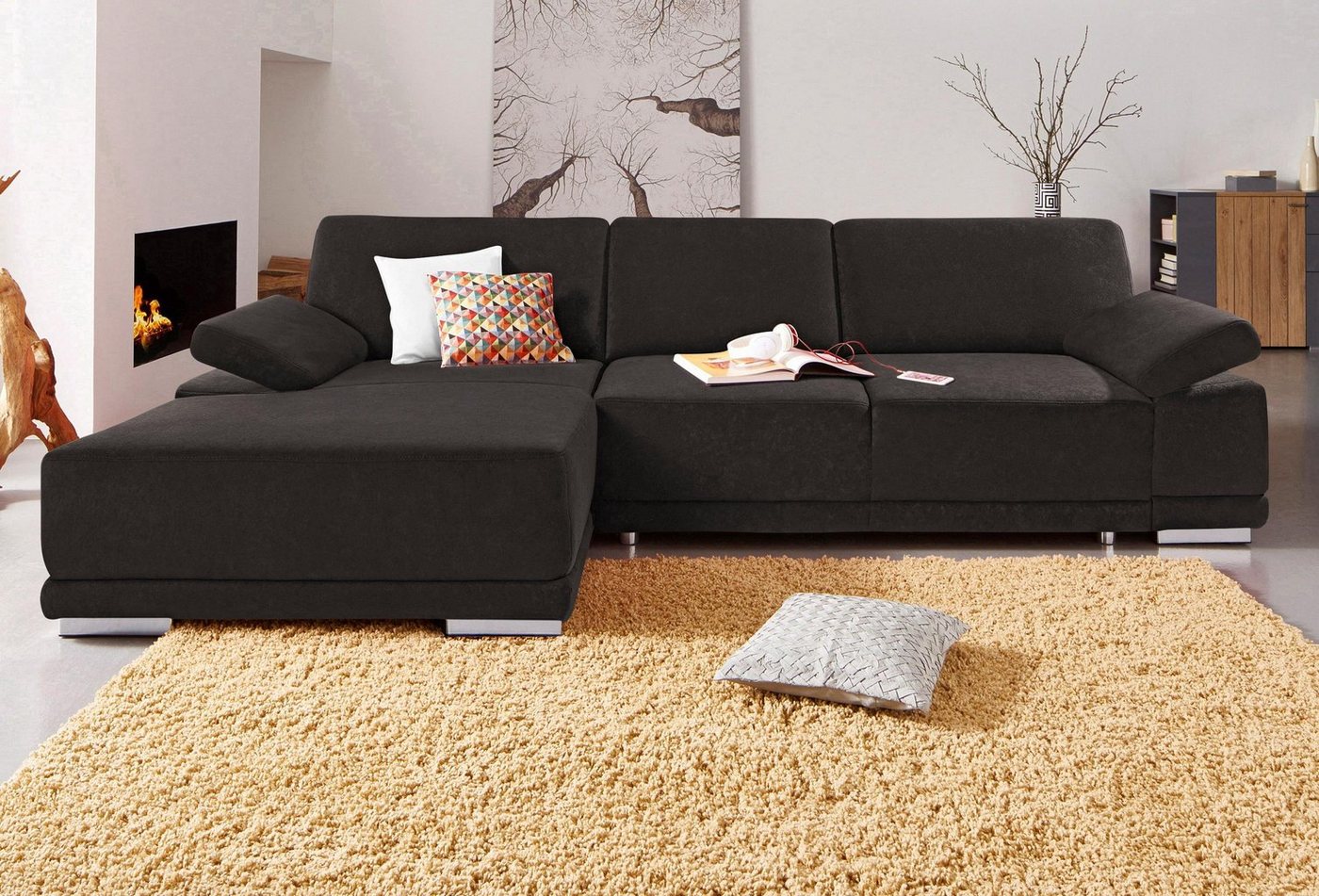 sit&more Ecksofa Coria L-Form, mit XL-Recamiere, wahlweise mit Bettfunktion von sit&more