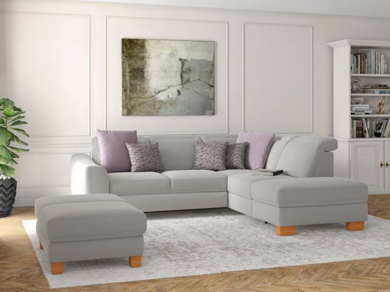 sit&more Ecksofa Dundee L-Form, mit Federkern und Massivholzfüßen, wahlweise mit Kopfteilverstellung sit&more Ecksofa Dundee L-Form, mit Federkern und Massivholzfüßen, wahlweise mit Kopfteilverstellung von sit&more