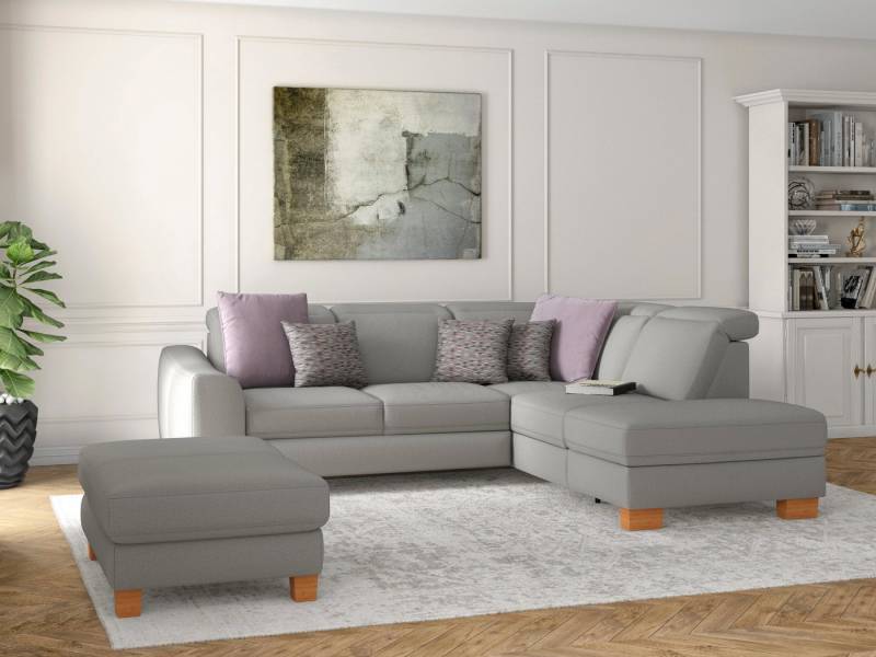 sit&more Ecksofa Dundee L-Form, mit Federkern und Massivholzfüßen, wahlweise mit Kopfteilverstellung sit&more Ecksofa Dundee L-Form, mit Federkern und Massivholzfüßen, wahlweise mit Kopfteilverstellung von sit&more