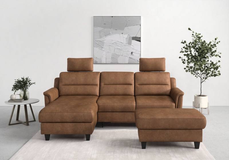 sit&more Ecksofa Farö L-Form, inklusive Federkern, wahlweise mit Bettfunktion und Bettkasten von sit&more