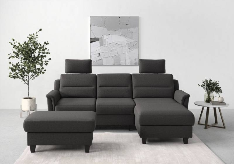 sit&more Ecksofa Farö L-Form, inklusive Federkern, wahlweise mit Bettfunktion und Bettkasten von sit&more