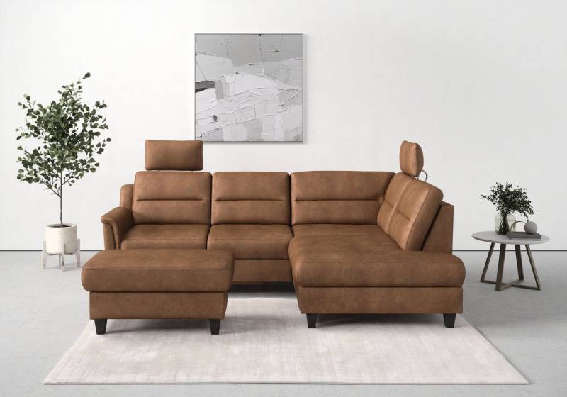 sit&more Ecksofa Farö L-Form, inklusive Federkern, wahlweise mit Bettfunktion und Bettkasten von sit&more