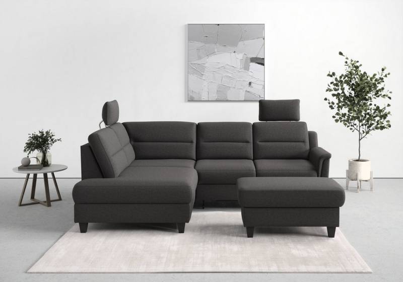 sit&more Ecksofa Farö L-Form, inklusive Federkern, wahlweise mit Bettfunktion und Bettkasten von sit&more