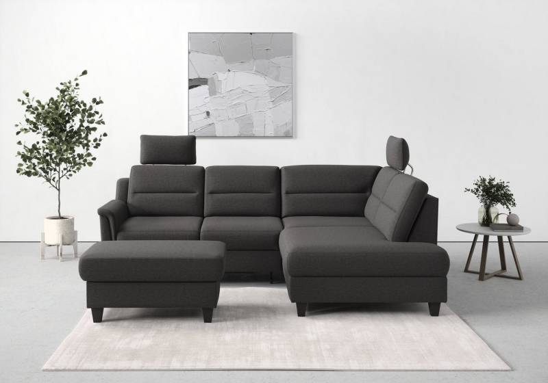 sit&more Ecksofa Farö L-Form, inklusive Federkern, wahlweise mit Bettfunktion und Bettkasten von sit&more