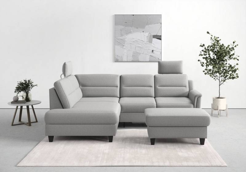 sit&more Ecksofa Farö L-Form, inklusive Federkern, wahlweise mit Bettfunktion und Bettkasten von sit&more