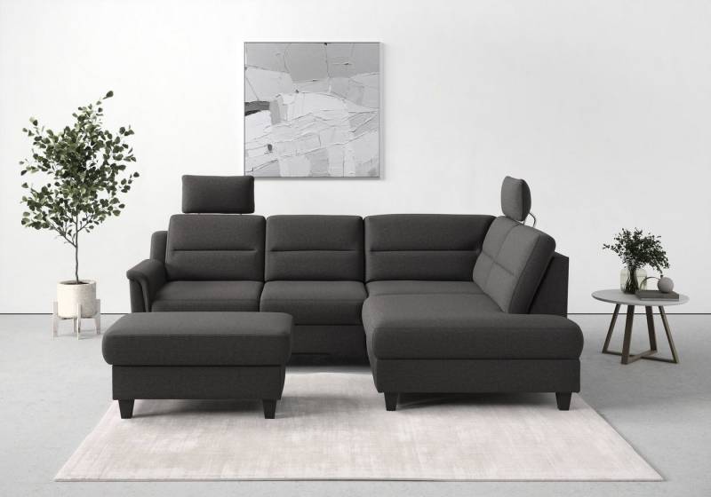 sit&more Ecksofa Farö L-Form, inklusive Federkern, wahlweise mit Bettfunktion und Bettkasten von sit&more
