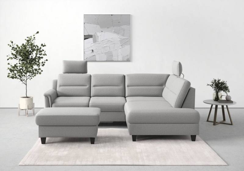 sit&more Ecksofa Farö L-Form, inklusive Federkern, wahlweise mit Bettfunktion und Bettkasten von sit&more