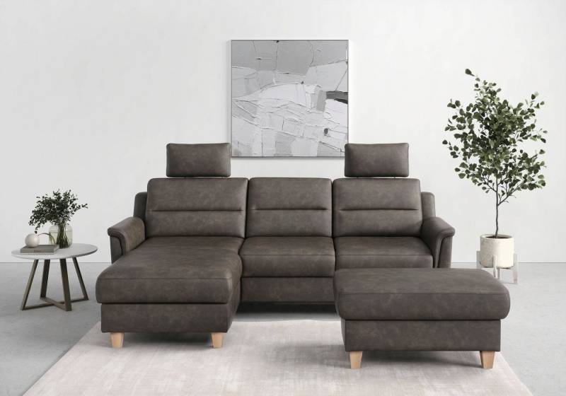 sit&more Ecksofa Farö L-Form, inklusive Federkern, wahlweise mit Bettfunktion und Bettkasten von sit&more