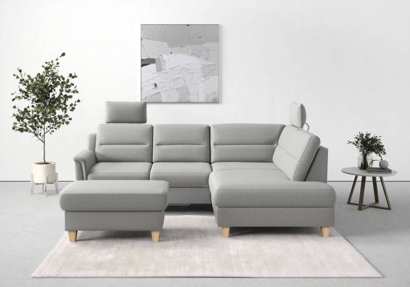 sit&more Ecksofa Farö L-Form, inklusive Federkern, wahlweise mit Bettfunktion und Bettkasten von sit&more