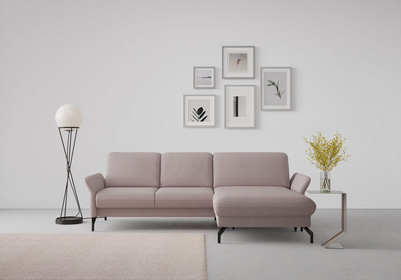 sit&more Ecksofa Fashion L-Form, wahlweise mit Kopfteilverstellung und Vorziehsitz, motorisch von sit&more