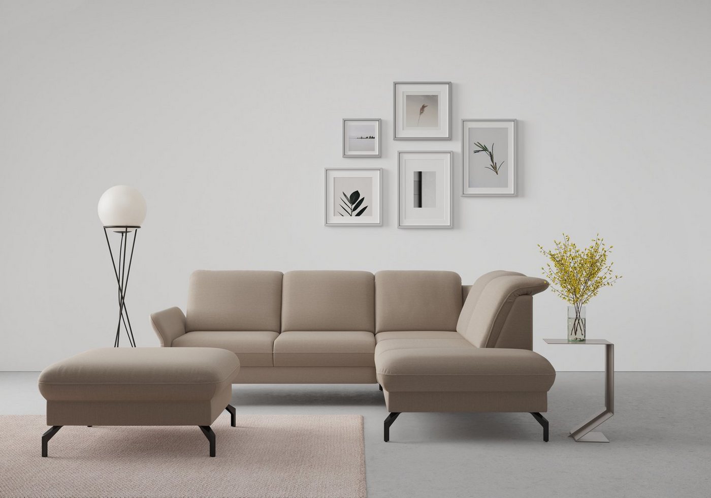 sit&more Ecksofa Fashion, wahlweise mit Kopfteilverstellung und Vorziehsitz, motorisch von sit&more