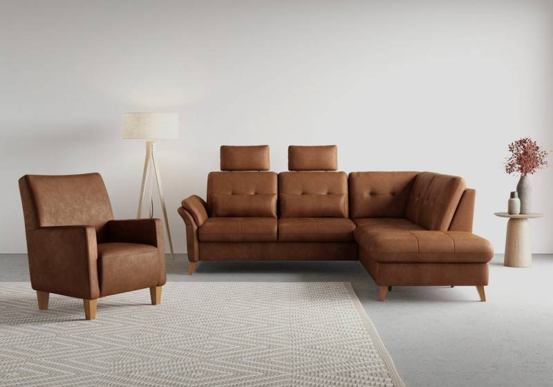 sit&more Ecksofa Göteborg, inkl. Sitztiefenverstellung, wahlweise mit Bettfunktion & Bettkasten von sit&more