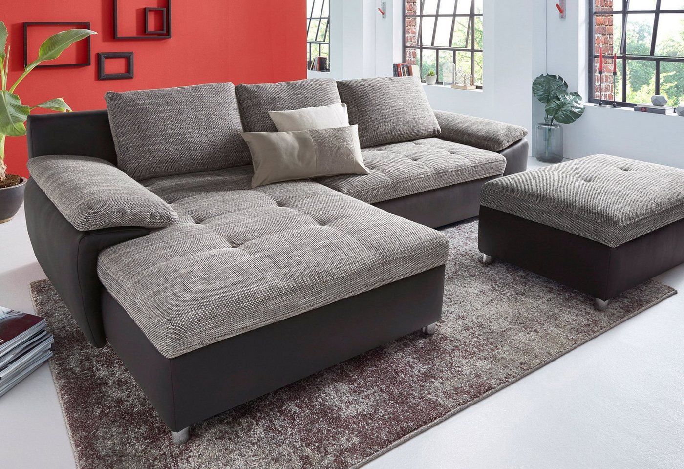 sit&more Ecksofa Labene L-Form, wahlweise mit Bettfunktion und Bettkasten, auch als XXL-Variante von sit&more