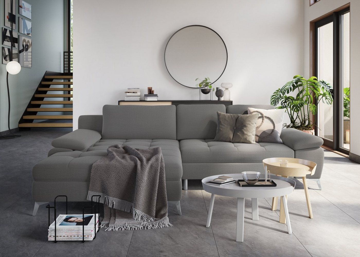 sit&more Ecksofa Latigo L-Form, mit Mega-Recamiere, wahlweise mit Bettfunktion und Bettkasten von sit&more