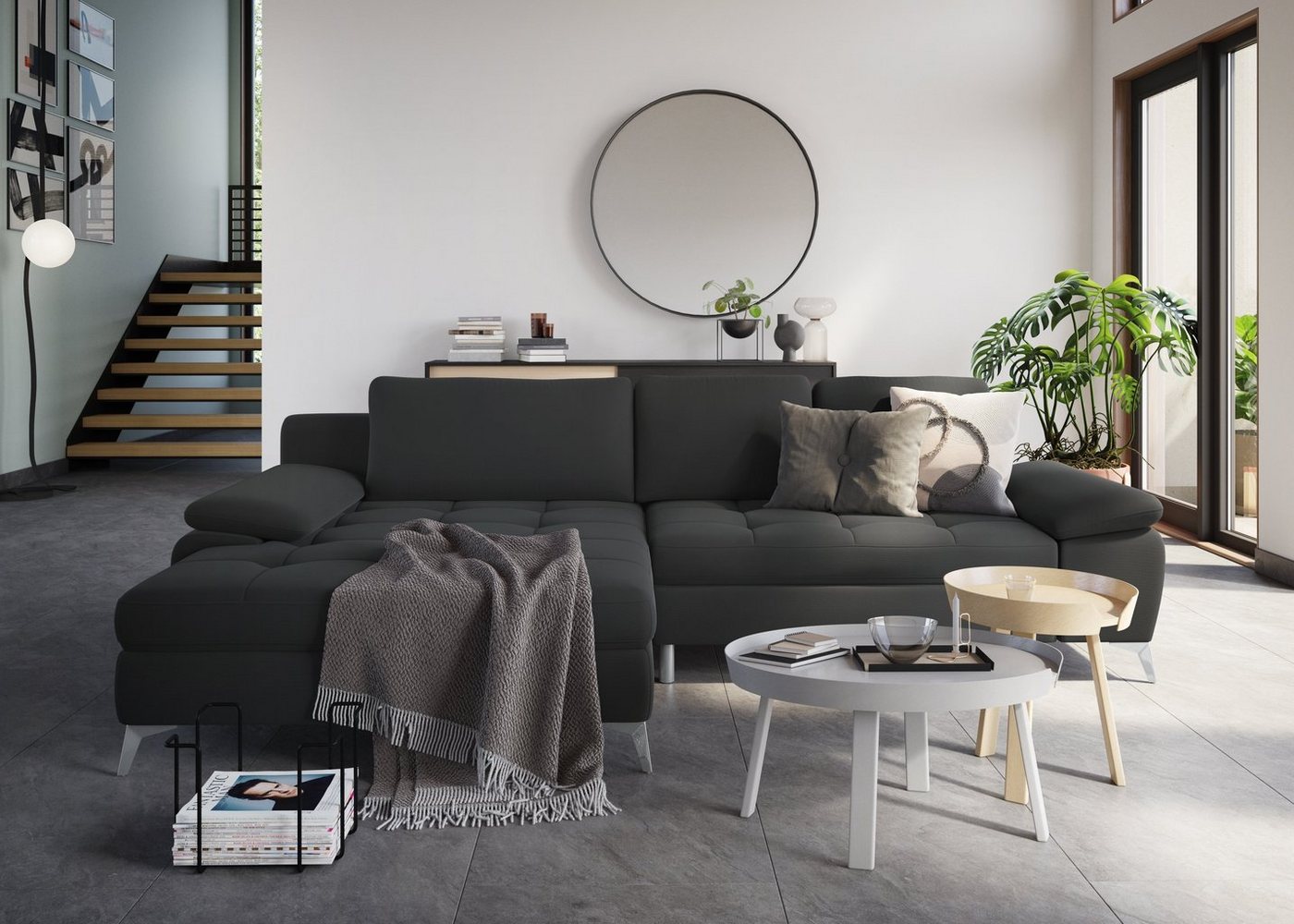 sit&more Ecksofa Latigo, mit Mega-Recamiere, wahlweise mit Bettfunktion und Bettkasten von sit&more