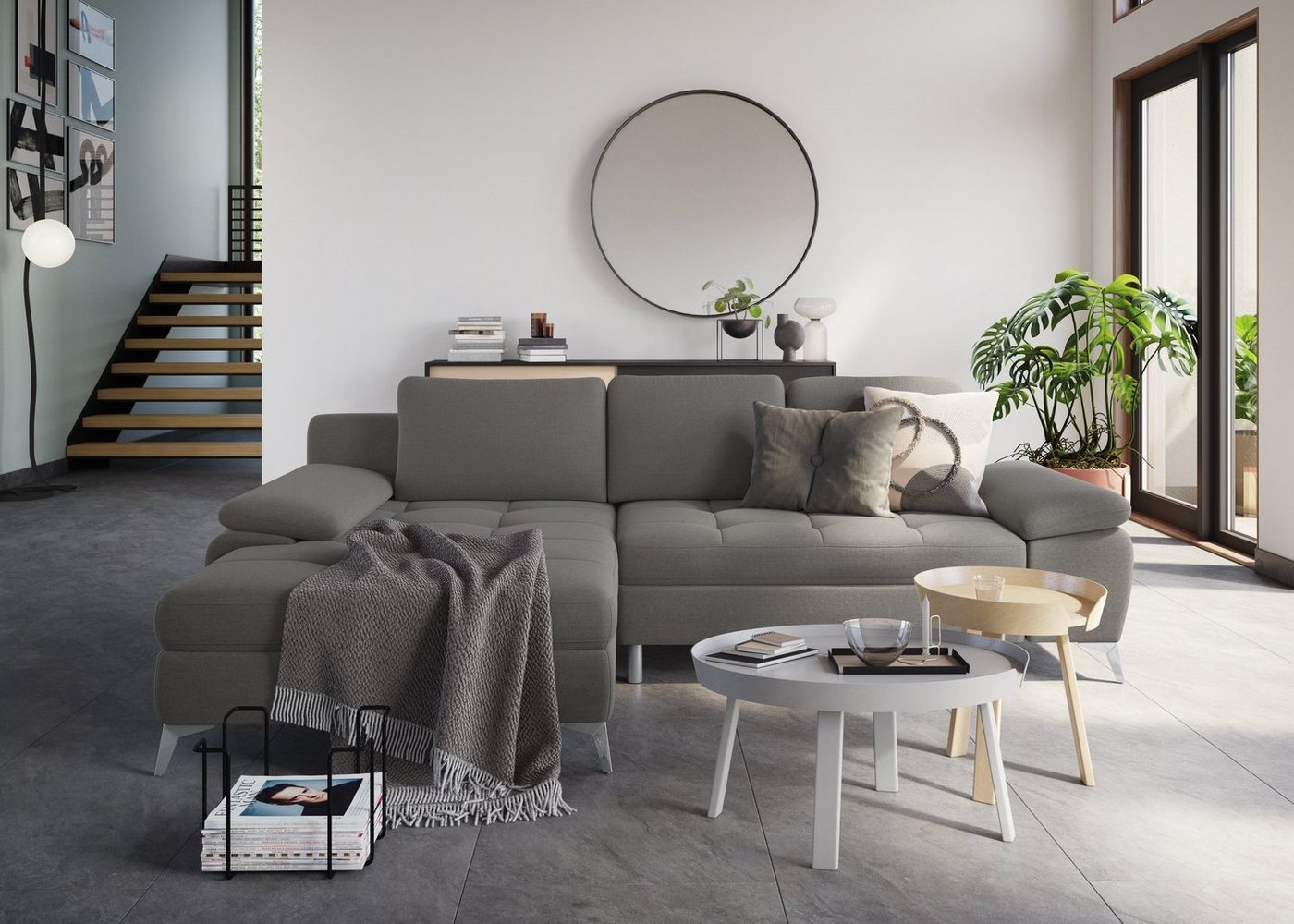 sit&more Ecksofa Latigo L-Form, mit Recamiere, wahlweise mit Bettfunktion und Bettkasten von sit&more