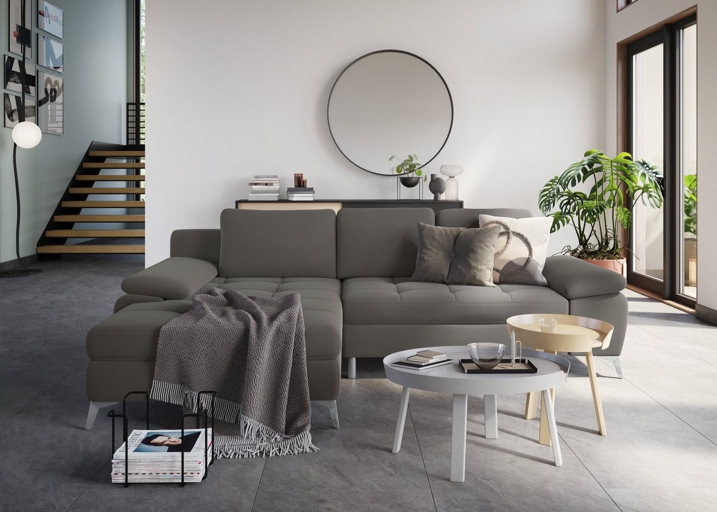 sit&more Ecksofa Latigo L-Form, mit Recamiere, wahlweise mit Bettfunktion und Bettkasten von sit&more