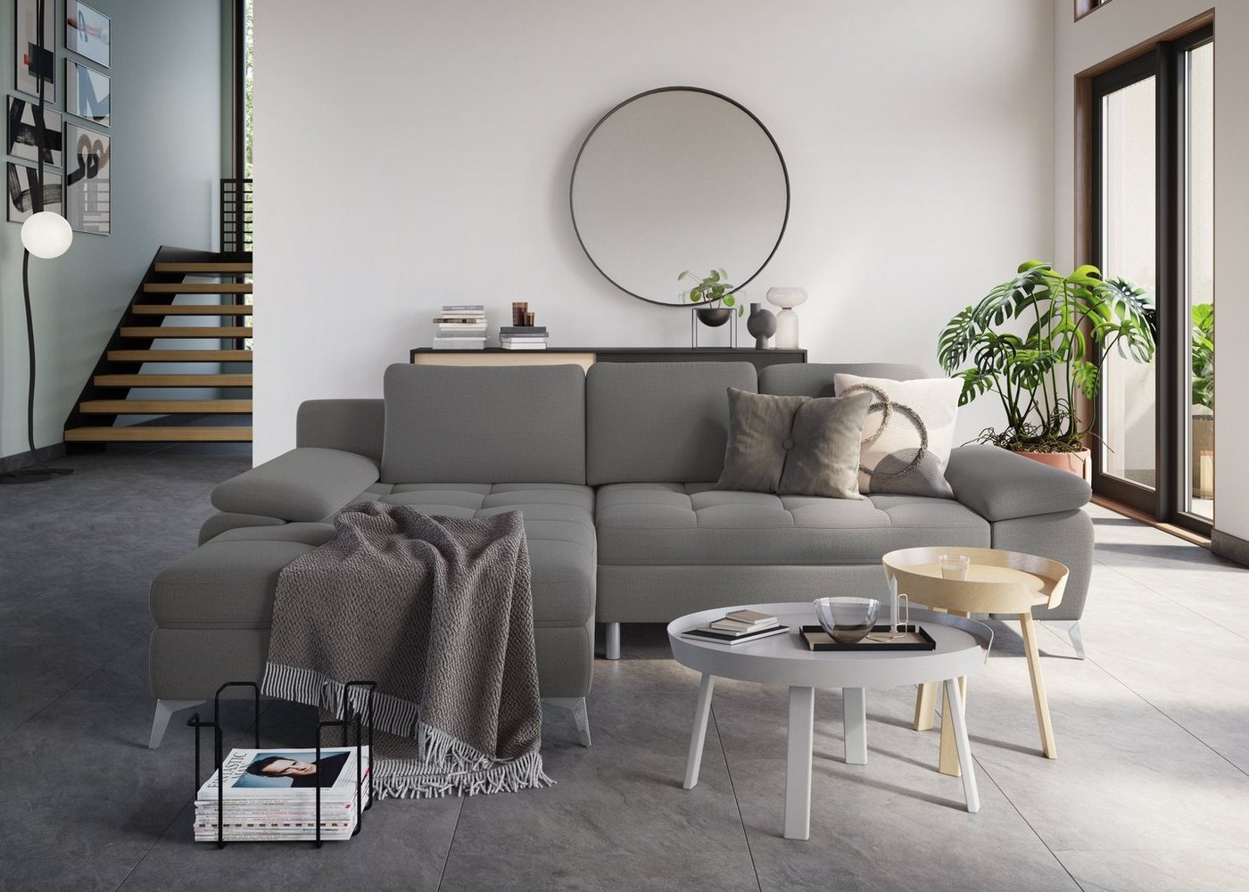 sit&more Ecksofa Latigo L-Form, mit Recamiere, wahlweise mit Bettfunktion und Bettkasten von sit&more