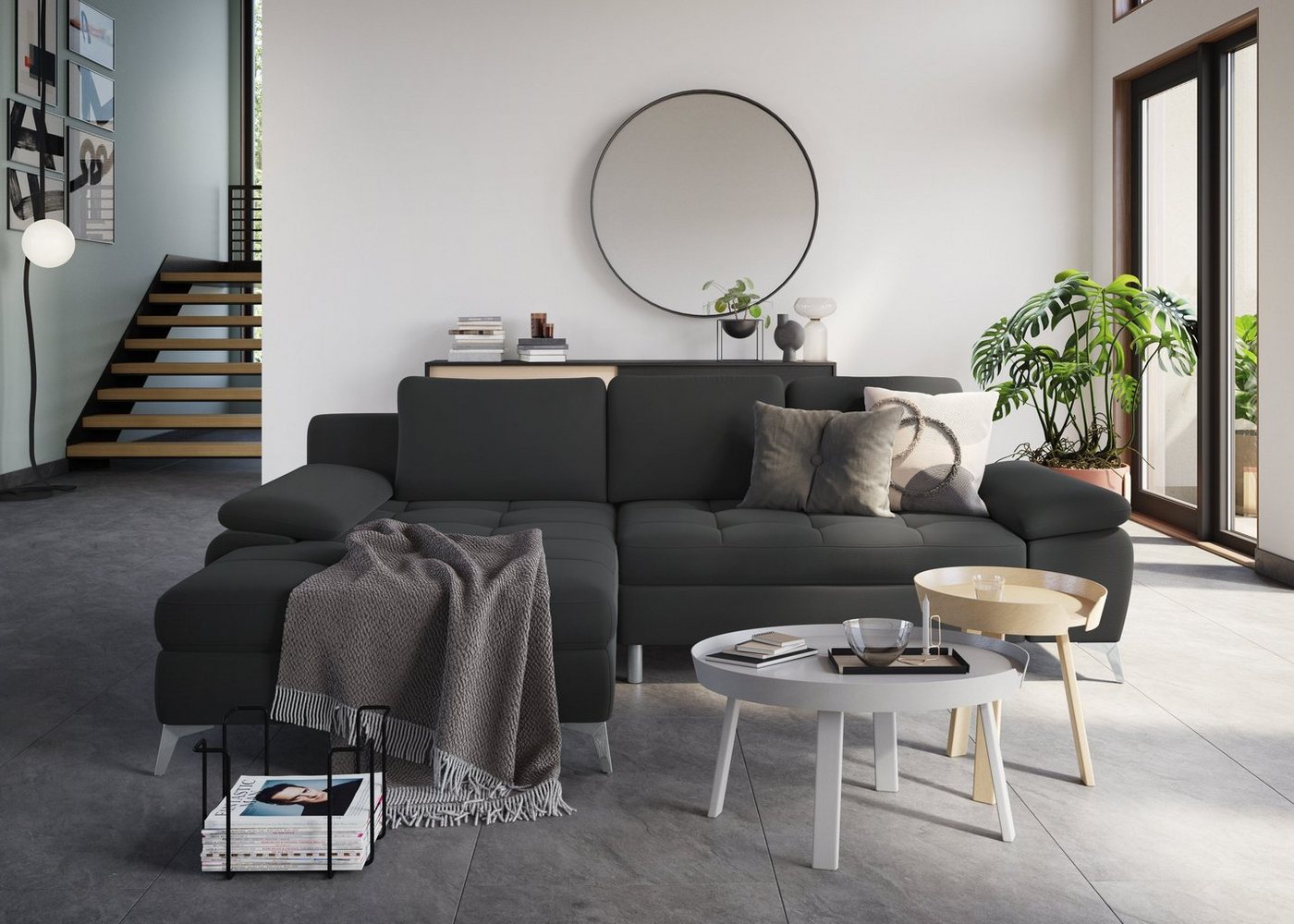 sit&more Ecksofa Latigo L-Form, mit Recamiere, wahlweise mit Bettfunktion und Bettkasten von sit&more