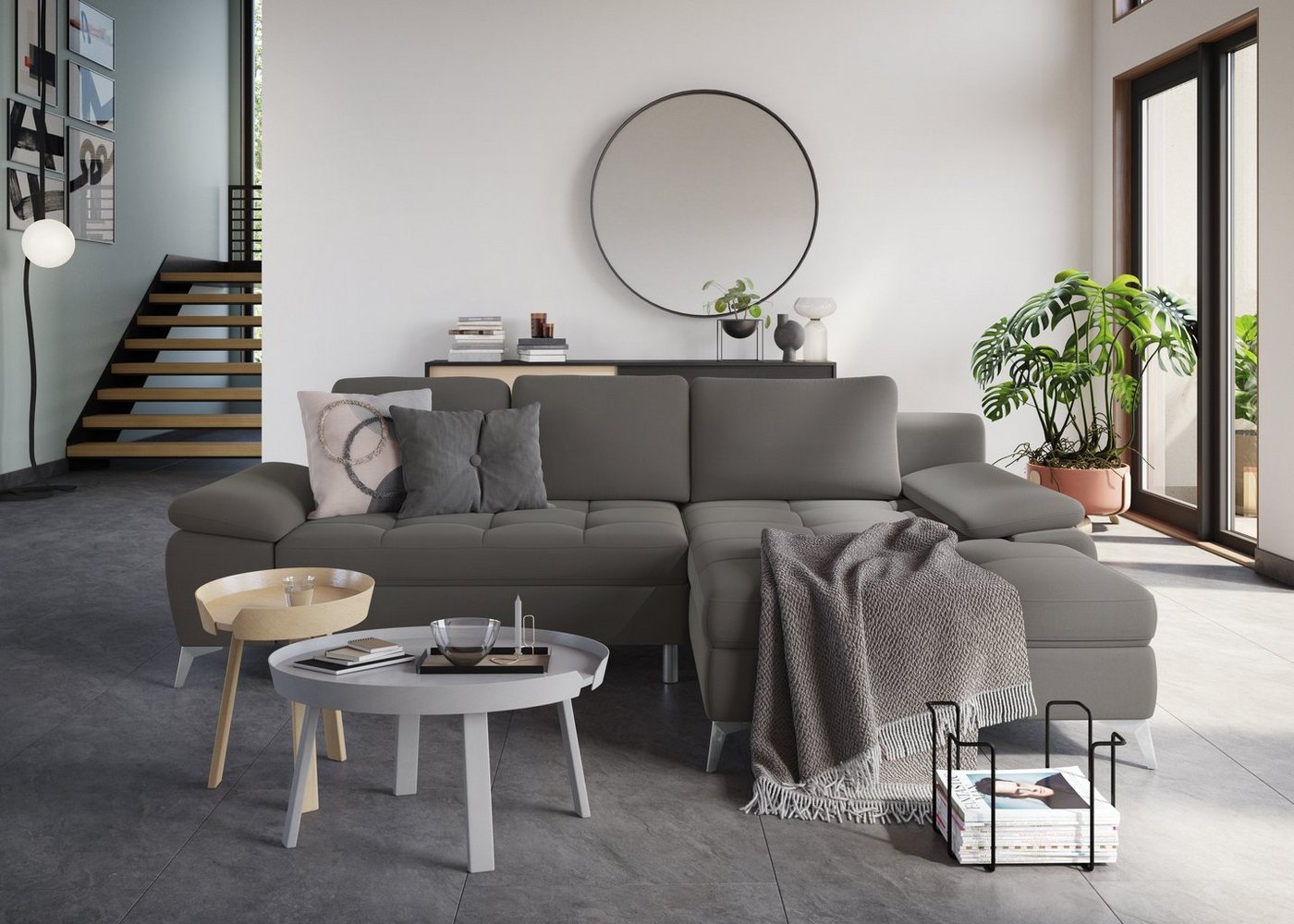 sit&more Ecksofa Latigo L-Form, mit Recamiere, wahlweise mit Bettfunktion und Bettkasten von sit&more