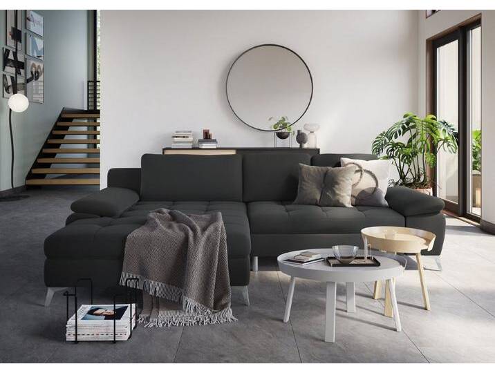 sit&more Ecksofa Latigo L-Form, mit Mega-Recamiere, grau, ohne Bettfunktion-ohne Bettkasten, anthrazit sit&more Ecksofa Latigo L-Form, mit Mega-Recamiere, grau, ohne Bettfunktion-ohne Bettkasten, anthrazit von sit&more