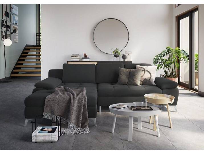 sit&more Ecksofa Latigo L-Form, mit Recamiere, grau, ohne Bettfunktion-ohne Bettkasten, anthrazit von sit&more