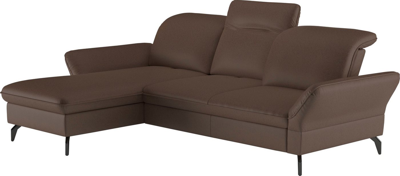 sit&more Ecksofa Leandro, Wahlweise mit Bett-, Kopfteil - und Armlehnfunktion, sowie Bettkasten von sit&more