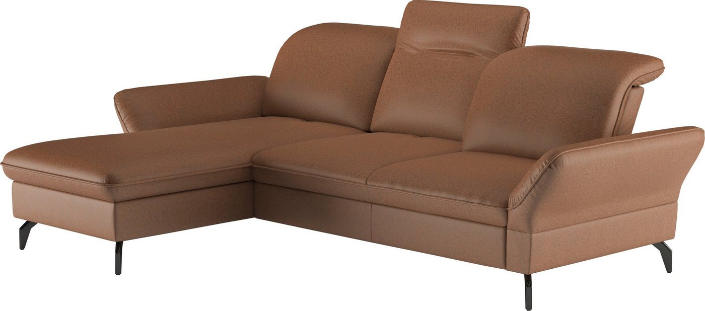 sit&more Ecksofa Leandro L-Form, Wahlweise mit Bett-, Kopfteil - und Armlehnfunktion, sowie Bettkasten von sit&more