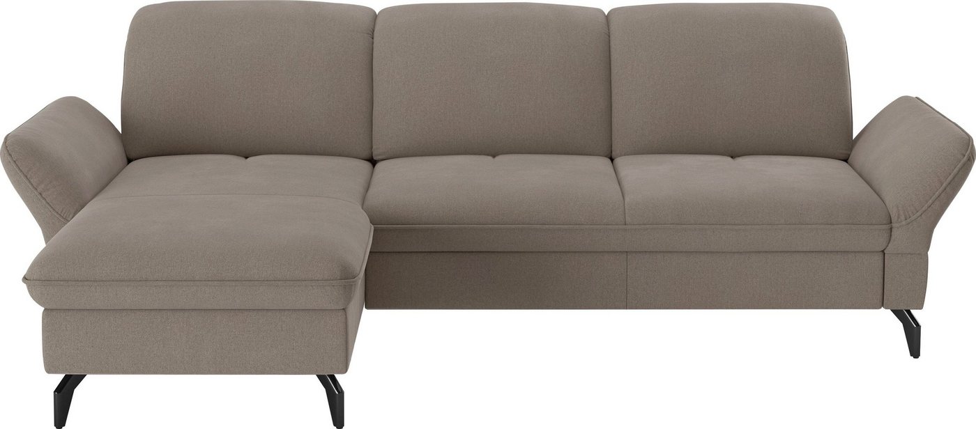 sit&more Ecksofa Leandro, Wahlweise mit Bett-, Kopfteil - und Armlehnfunktion, sowie Bettkasten von sit&more