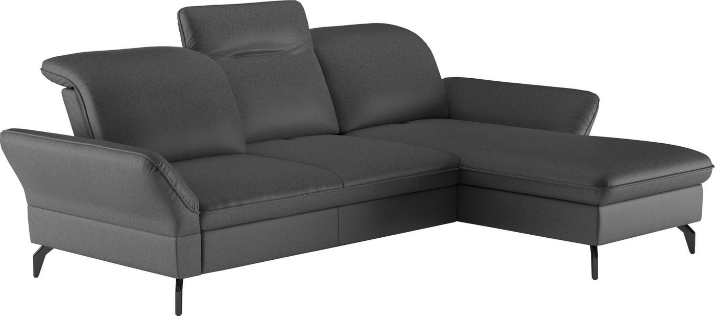 sit&more Ecksofa Leandro L-Form, Wahlweise mit Bett-, Kopfteil - und Armlehnfunktion, sowie Bettkasten von sit&more