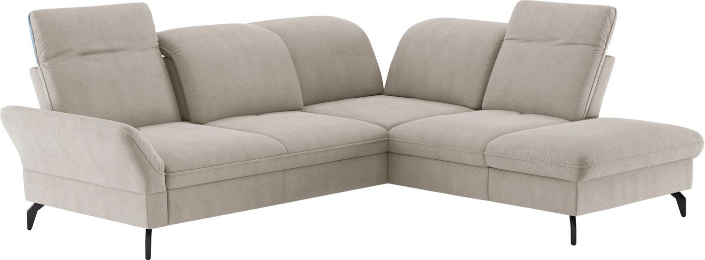 sit&more Ecksofa Leandro, Wahlweise mit Bett-, Kopfteil - und Armlehnfunktion, sowie Stauraum von sit&more