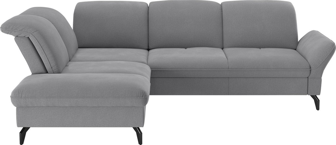 sit&more Ecksofa Leandro, Wahlweise mit Bett-, Kopfteil - und Armlehnfunktion, sowie Stauraum von sit&more