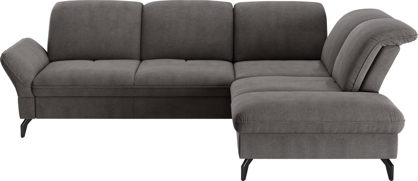 sit&more Ecksofa Leandro, Wahlweise mit Bett-, Kopfteil - und Armlehnfunktion, sowie Stauraum von sit&more