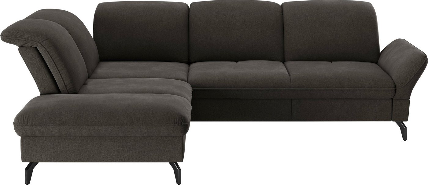 sit&more Ecksofa Leandro, Wahlweise mit Bett-, Kopfteil - und Armlehnfunktion, sowie Stauraum von sit&more