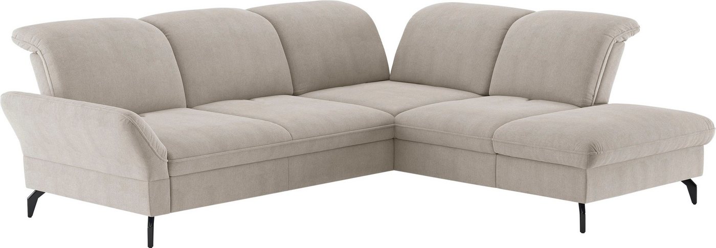 sit&more Ecksofa Leandro, Wahlweise mit Bett-, Kopfteil - und Armlehnfunktion, sowie Stauraum von sit&more