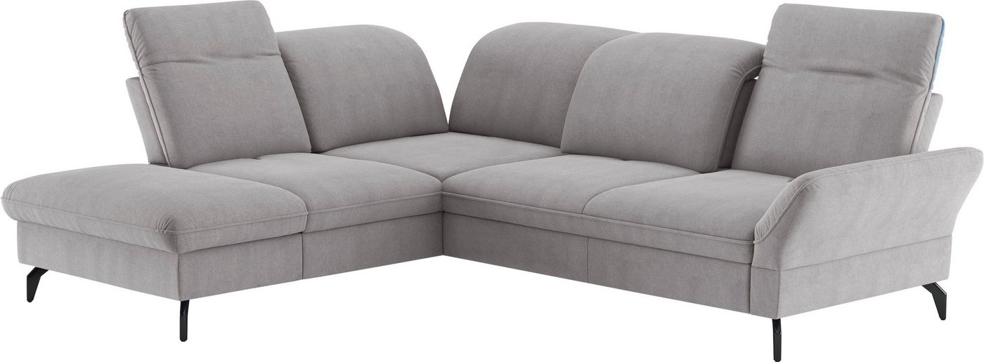 sit&more Ecksofa Leandro, Wahlweise mit Bett-, Kopfteil - und Armlehnfunktion, sowie Stauraum von sit&more