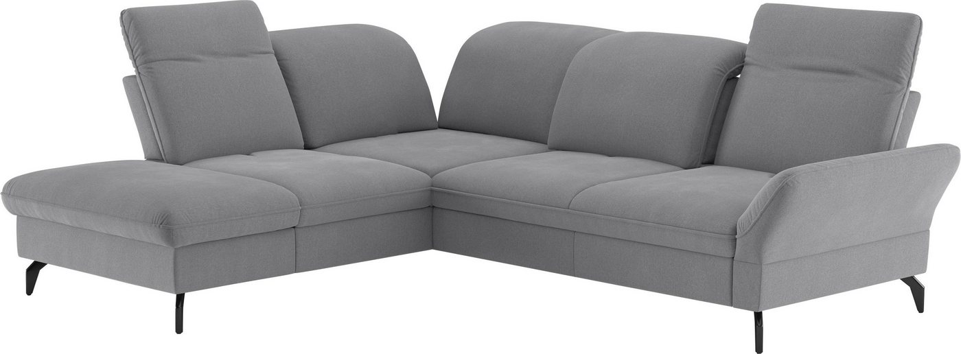 sit&more Ecksofa Leandro, Wahlweise mit Bett-, Kopfteil - und Armlehnfunktion, sowie Stauraum von sit&more