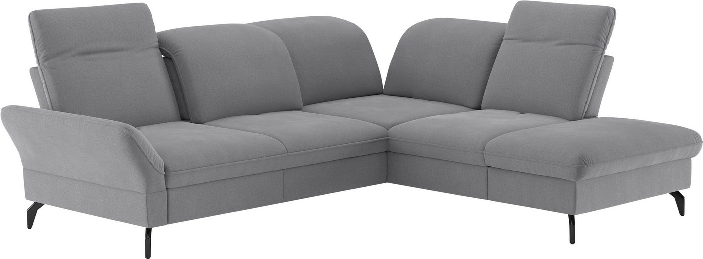 sit&more Ecksofa Leandro L-Form, Wahlweise mit Bett-, Kopfteil - und Armlehnfunktion, sowie Stauraum von sit&more