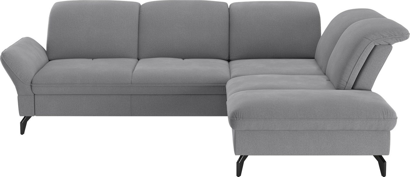 sit&more Ecksofa Leandro L-Form, Wahlweise mit Bett-, Kopfteil - und Armlehnfunktion, sowie Stauraum von sit&more