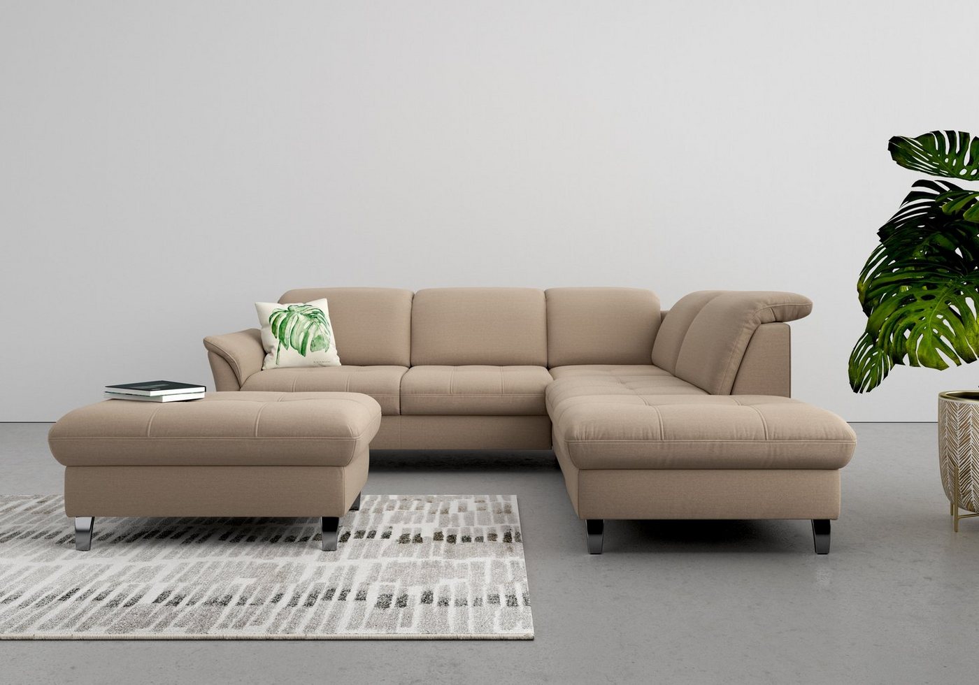 sit&more Ecksofa Maggiore L-Form, wahlweise mit Kopfteilverstellung, Bettfunktion und Stauraum von sit&more