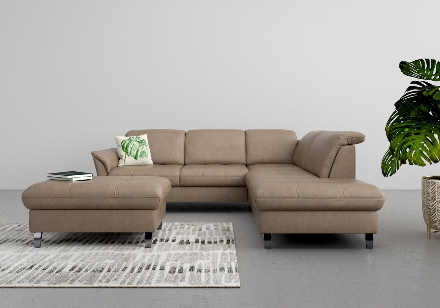 sit&more Ecksofa Maggiore, wahlweise mit Kopfteilverstellung, Bettfunktion und Stauraum von sit&more