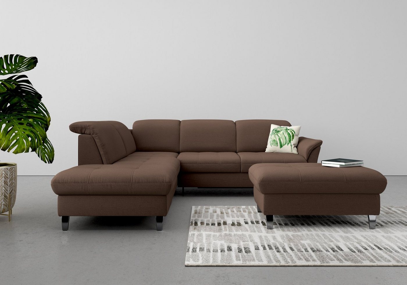 sit&more Ecksofa Maggiore, wahlweise mit Kopfteilverstellung, Bettfunktion und Stauraum von sit&more