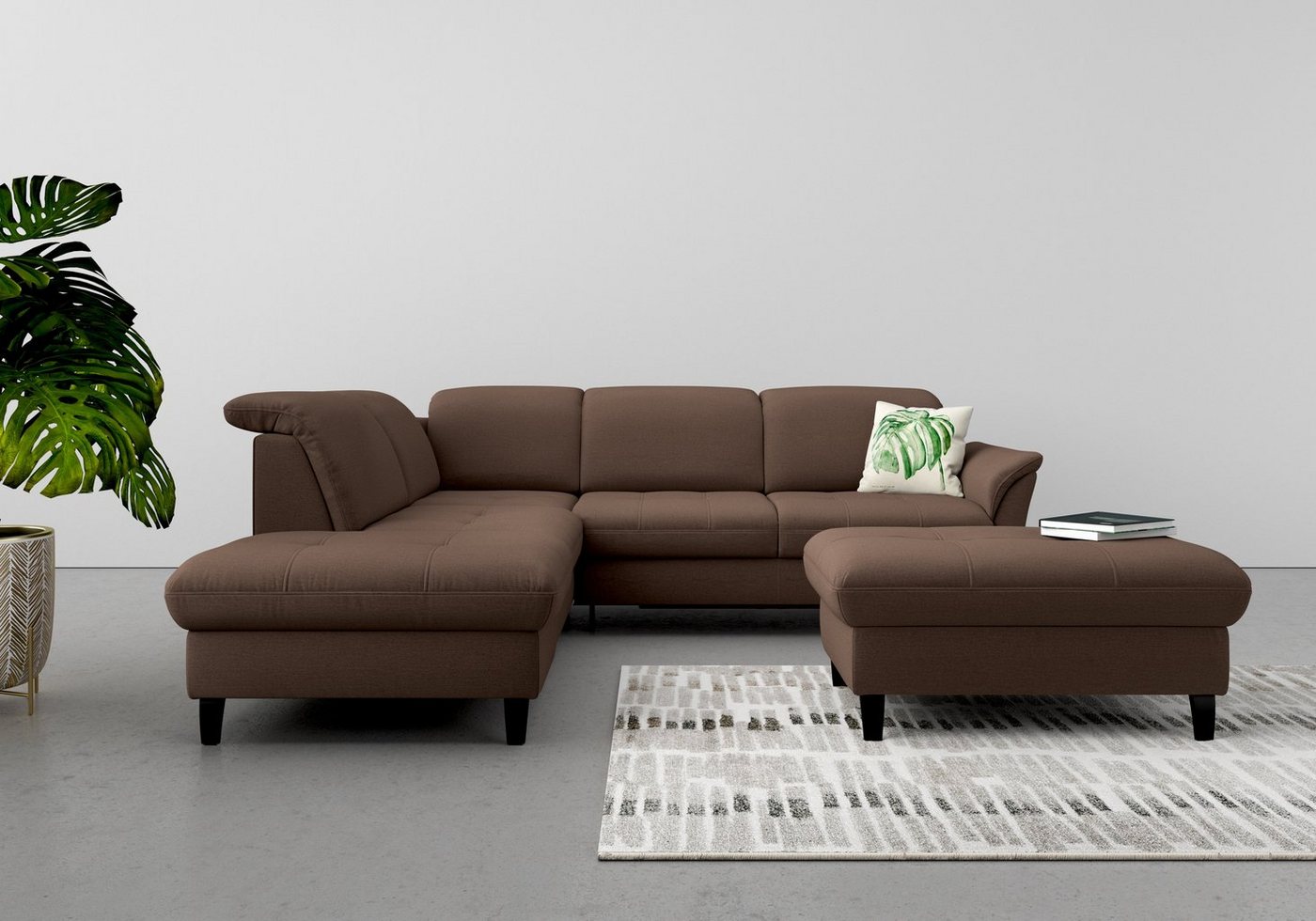 sit&more Ecksofa Maggiore, wahlweise mit Kopfteilverstellung, Bettfunktion und Stauraum von sit&more