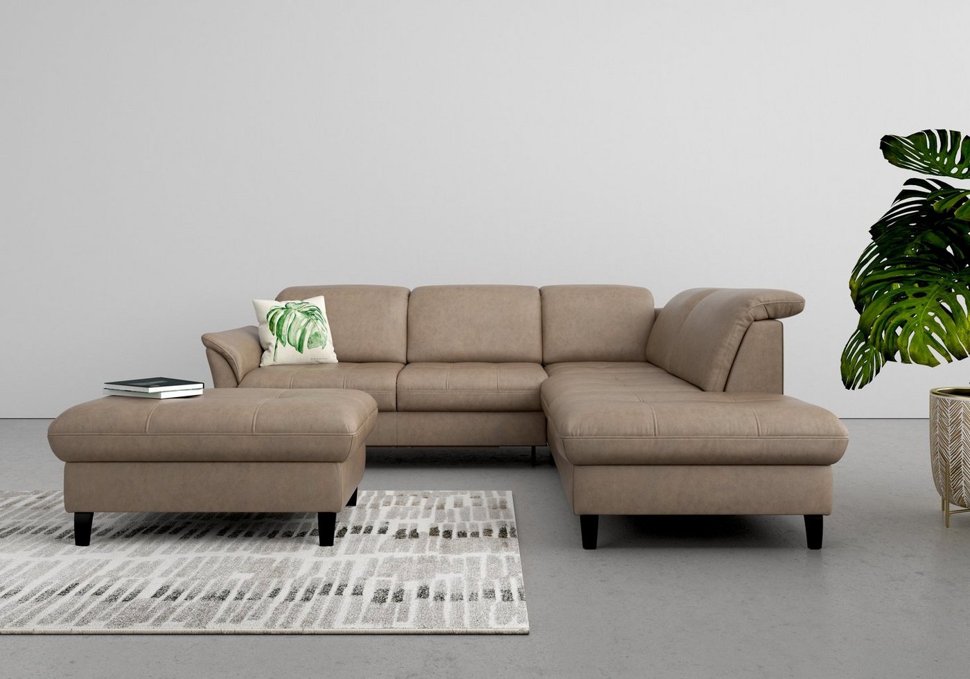 sit&more Ecksofa Maggiore L-Form, wahlweise mit Kopfteilverstellung, Bettfunktion und Stauraum von sit&more